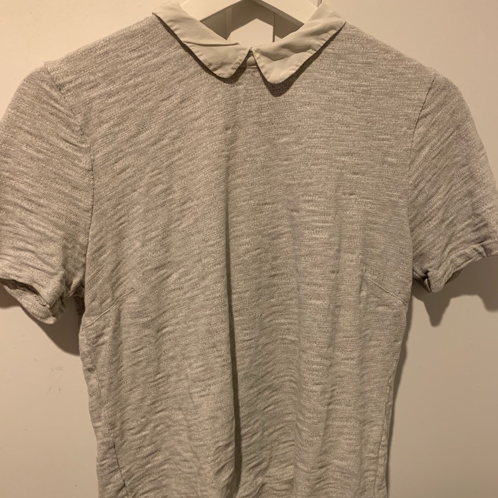 Sweater polo silk collar